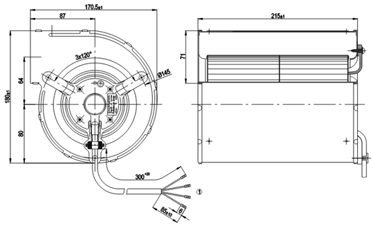 D2E133-AM47-01 AC Centrifugal Fan